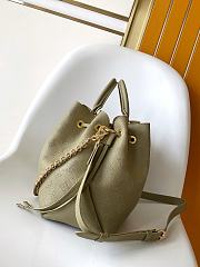 Louis Vuitton Bella Tote Mahina Leather Rosemary Green size 32x23x13cm - free LV necklace - 2