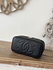 Chanel Caviar Quilted CC Top Handle Vanity Case With Chain Black size 17 x 9.5 x 8 cm - free Chanel necklace - 3