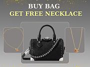 Louis Vuitton Speedy Trunk 20 Black size 20.5 x 13.5 x 11cm - free LV necklace - 1