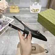 Gucci Flat Black Slingback Pumps - 6