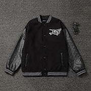 Louis Vuitton LV Wool Monogram Leather Black Jacket - 1