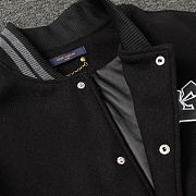 Louis Vuitton LV Wool Monogram Leather Black Jacket - 6