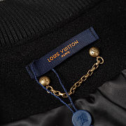 Louis Vuitton LV Wool Monogram Leather Black Jacket - 5
