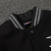Louis Vuitton LV Wool Monogram Leather Black Jacket - 3