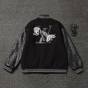 Louis Vuitton LV Wool Monogram Leather Black Jacket - 2