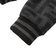 FD double-F monogrammed sleeve woolen bomber - 6