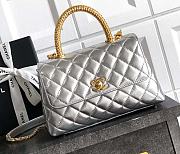 Chanel Coco Handle Silver Gold Lambskin 23cm - 1