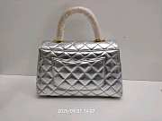 Chanel Coco Handle Silver Gold Lambskin 23cm - 4