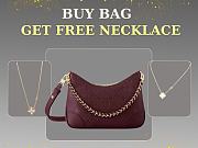Louis Vuitton Boulogne PM Monogram Empreinte leather Grenat size 29x16x9.5cm - free LV necklace - 1