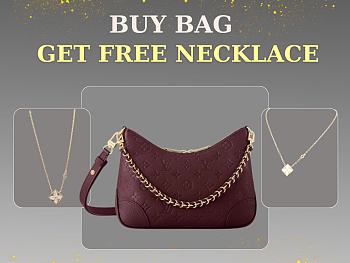 Louis Vuitton Boulogne PM Monogram Empreinte leather Grenat size 29x16x9.5cm - free LV necklace