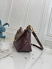Louis Vuitton Boulogne PM Monogram Empreinte leather Grenat size 29x16x9.5cm - free LV necklace - 4