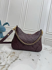 Louis Vuitton Boulogne PM Monogram Empreinte leather Grenat size 29x16x9.5cm - free LV necklace - 5