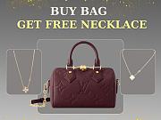 Louis Vuitton Speedy Grenat Red size 20.5x13.5x12cm - free LV necklace - 1