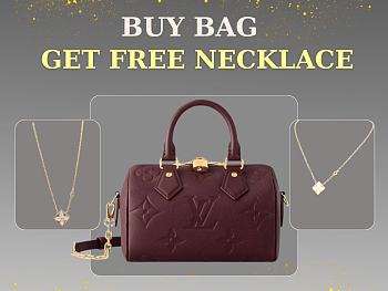 Louis Vuitton Speedy Grenat Red size 20.5x13.5x12cm - free LV necklace