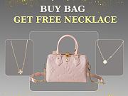 Louis Vuitton Nano Speedy  Monogram Empreinte Snowy Pearl size 20.5x13.5x12cm - free LV necklace - 1