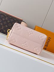 Louis Vuitton Nano Speedy  Monogram Empreinte Snowy Pearl size 20.5x13.5x12cm - free LV necklace - 6
