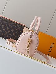 Louis Vuitton Nano Speedy  Monogram Empreinte Snowy Pearl size 20.5x13.5x12cm - free LV necklace - 5