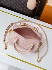 Louis Vuitton Nano Speedy  Monogram Empreinte Snowy Pearl size 20.5x13.5x12cm - free LV necklace - 4