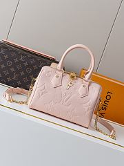 Louis Vuitton Nano Speedy  Monogram Empreinte Snowy Pearl size 20.5x13.5x12cm - free LV necklace - 3