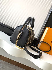 Louis Vuitton Speedy Bandouliere Monogram Empreinte Black Beige size 20.5x13.5x12cm - free LV necklace - 4