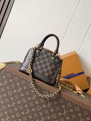 Louis Vuitton Alma handbag in the Damier Ebene canvas size 15x19.5x10cm - free LV necklace - 3