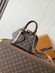 Louis Vuitton Alma handbag in the Damier Ebene canvas size 15x19.5x10cm - free LV necklace - 2