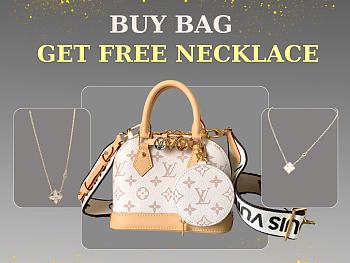 Louis Vuitton Nano Alma bag in Monogram canvas size 15x19.5x10cm - free LV necklace