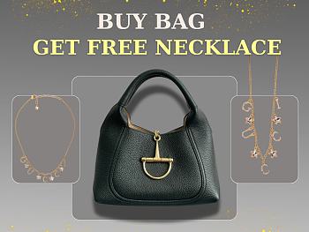  Gucci Softbit top handle bag in black leather size 27.5x21x16cm - free Gucci necklace