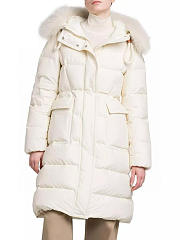 Moncler Ruvuma Long Down Jacket white color  - 6