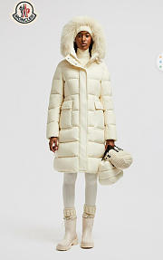 Moncler Ruvuma Long Down Jacket white color  - 3