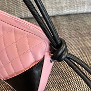 Chanel Cambon Pochette Quilted Leather Pink size 21x13x3cm - 4