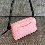 Chanel Cambon Pochette Quilted Leather Pink size 21x13x3cm - 2