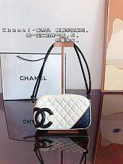 Chanel White Cambon Ligne Pochette Black size 22x4x12cm - 1