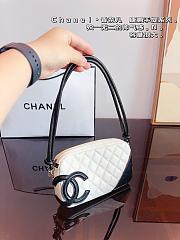 Chanel White Cambon Ligne Pochette Black size 22x4x12cm - 6