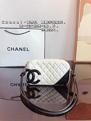 Chanel White Cambon Ligne Pochette Black size 22x4x12cm - 4