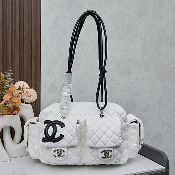 Chanel Ligne Cambon Reporter White size 30x20x12cm