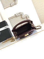 Chanel Nano Kelly Brown Size 13x19x7cm - 4