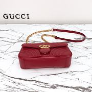 GG Marmont Rosso Ancora red leather size 26x15x7cm - 2