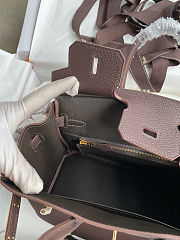 Hermes Birkin 25 Bag Brown Gold Togo 25cm - 5