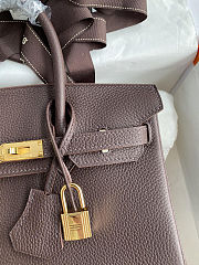 Hermes Birkin 25 Bag Brown Gold Togo 25cm - 2