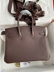 Hermes Birkin 25 Bag Brown Gold Togo 25cm - 4
