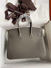 Hermes Birkin 25 Bag Grey Gold Togo 25cm - 4