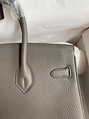 Hermes Birkin 25 Bag Grey Gold Togo 25cm - 5