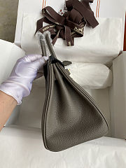 Hermes Birkin 25 Bag Grey Gold Togo 25cm - 2