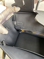 Hermes Birkin 25 Bag black Gold Togo 25cm - 2