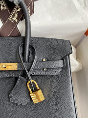 Hermes Birkin 25 Bag black Gold Togo 25cm - 4