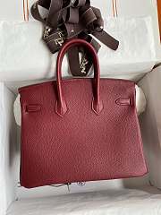 Hermes Birkin 25 Bag red Gold Togo 25cm - 5