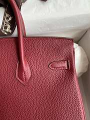 Hermes Birkin 25 Bag red Gold Togo 25cm - 4