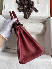 Hermes Birkin 25 Bag red Gold Togo 25cm - 3