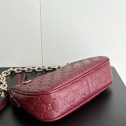 GG Emblem Rosso Ancora red GG leather size 24x16.5x5.5cm - 2